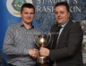 Antrim Chairman Collie Donnelly presents Declan McKay with the SW Abbey Cup.